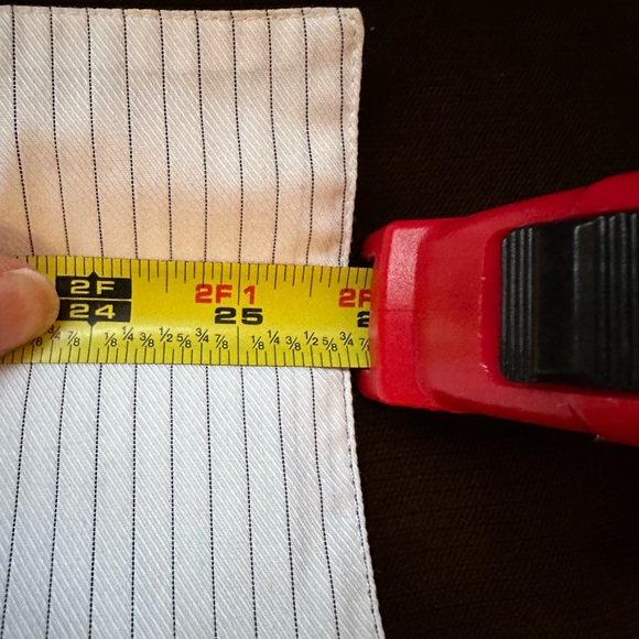 Farinaz Taghavi NWT White Black Stripe Button Down Blouse V Neck Collard… - Picture 16 of 16